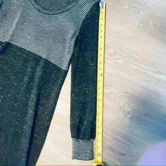 TOMMY  HILFIGER KNIT CREPE GREY DRESS SIZE LARGE - Picture 3 of 10